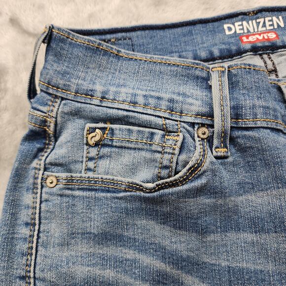 Levi's Denizen Jeans Womens 2 Blue Curvy Slim Cuffed Capri Low Rise Stretch - Picture 2 of 15